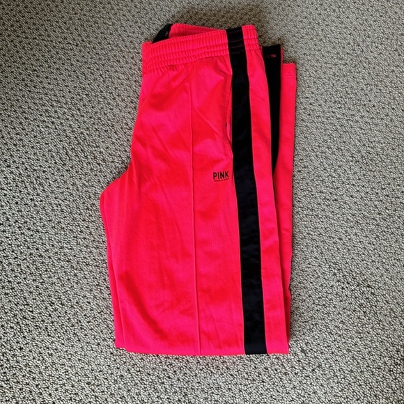 2/$30 Victoria’s Secret PINK Track Pants (Pink w/black stripe) Size XS•TP•XP - Picture 2 of 8